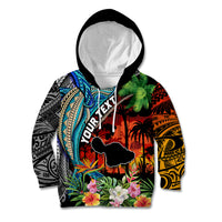 Personalised Hawaii Strong Maui Wildfire Kid Hoodie Pray For Lahaina Maui LT9 Hoodie Black - Polynesian Pride