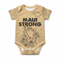 Hawaii Strong Maui Wildfire Baby Onesie No3 LT9 Nude - Polynesian Pride