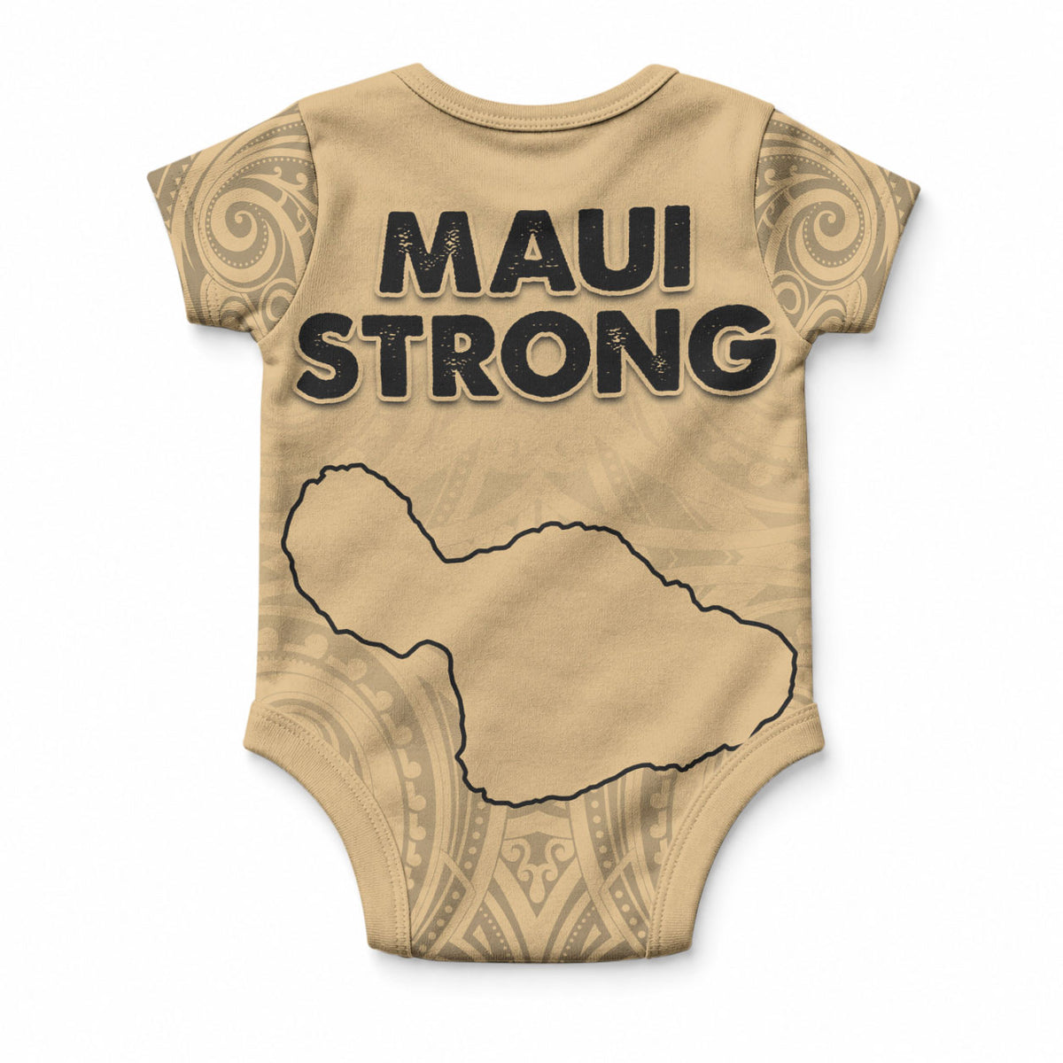 Hawaii Strong Maui Wildfire Baby Onesie No3 LT9 - Polynesian Pride