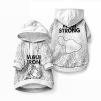 Hawaii Strong Maui Wildfire Pet Hoodie No4 LT9 Pullover White - Polynesian Pride