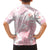 Japan Sakura Floral with Polynesian Vibe Family Matching Off The Shoulder Long Sleeve Dress and Hawaiian Shirt