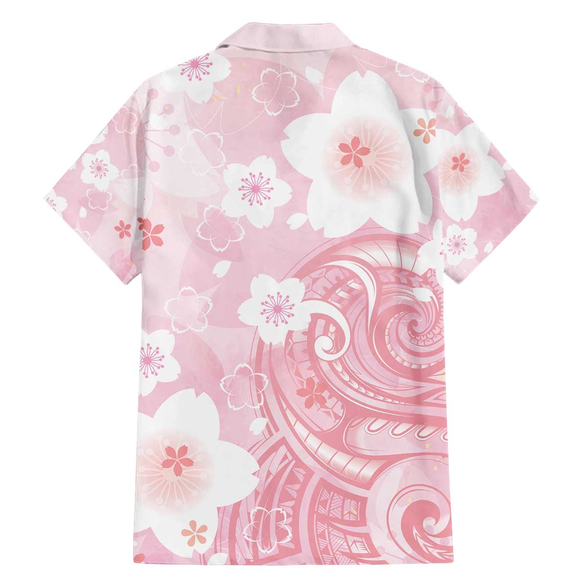 Japan Sakura Floral with Polynesian Vibe Family Matching Off The Shoulder Long Sleeve Dress and Hawaiian Shirt LT9 - Polynesian Pride