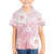 Japan Sakura Floral with Polynesian Vibe Family Matching Off The Shoulder Long Sleeve Dress and Hawaiian Shirt
