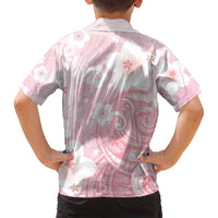 Japan Sakura Floral with Polynesian Vibe Family Matching Tank Maxi Dress and Hawaiian Shirt LT9 - Polynesian Pride