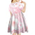 Japan Sakura Floral with Polynesian Vibe Kid Short Sleeve Dress