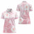 Japan Sakura Floral with Polynesian Vibe Women Polo Shirt