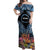 Personalised Nukuoro Micronesia Atoll Off Shoulder Maxi Dress with Pacific Coral Reef