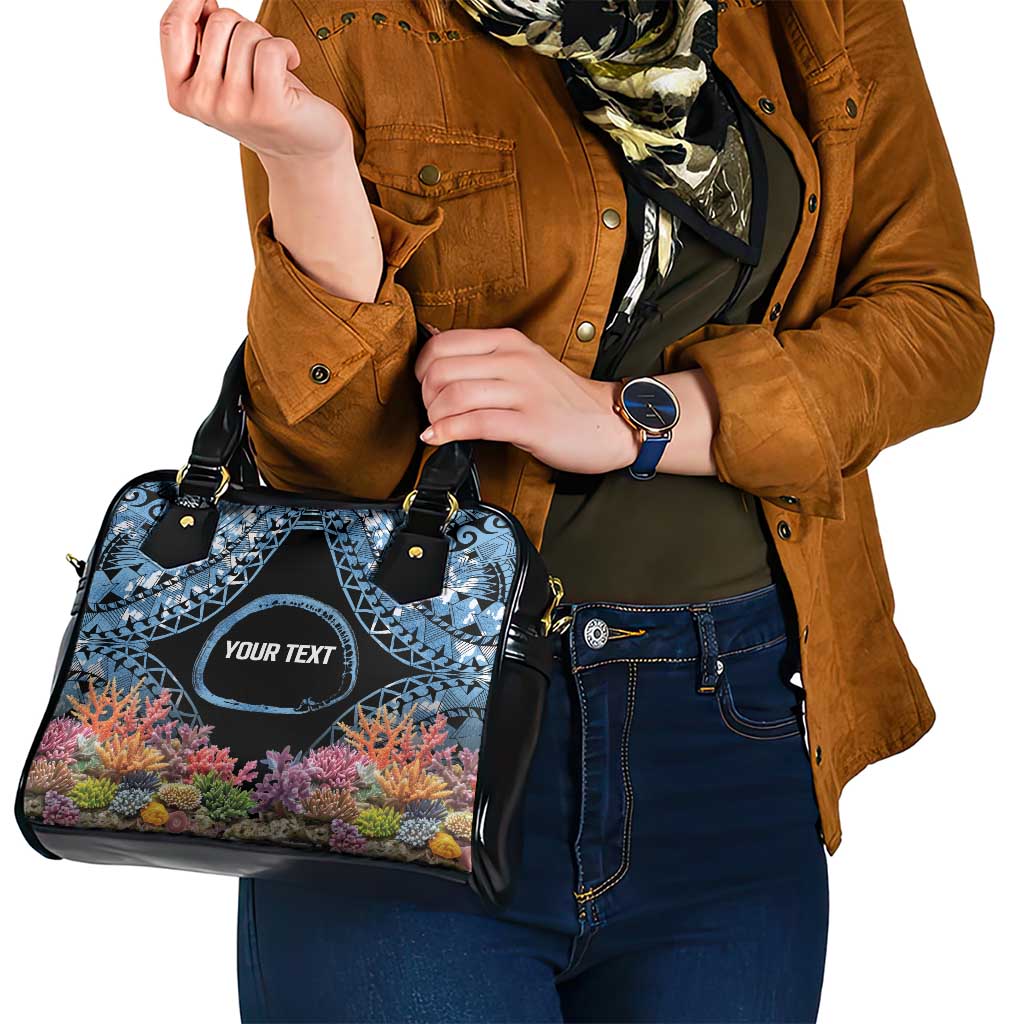 Personalised Nukuoro Micronesia Atoll Shoulder Handbag with Pacific Coral Reef