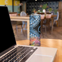 Personalised Nukuoro Micronesia Atoll Skinny Tumbler with Pacific Coral Reef
