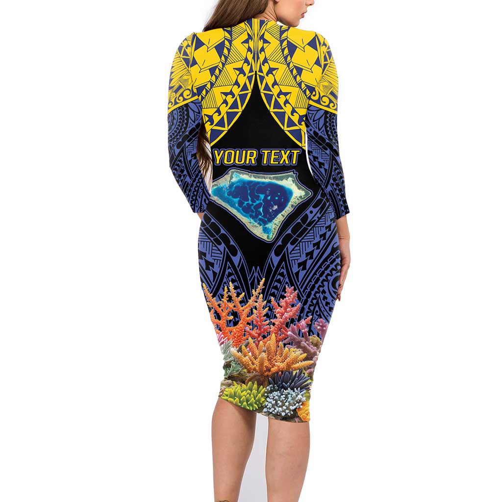 Tokelau Atafu Atoll Personalised Family Matching Long Sleeve Bodycon Dress and Hawaiian Shirt Pacific Coral Reef Vibe LT9 - Polynesian Pride