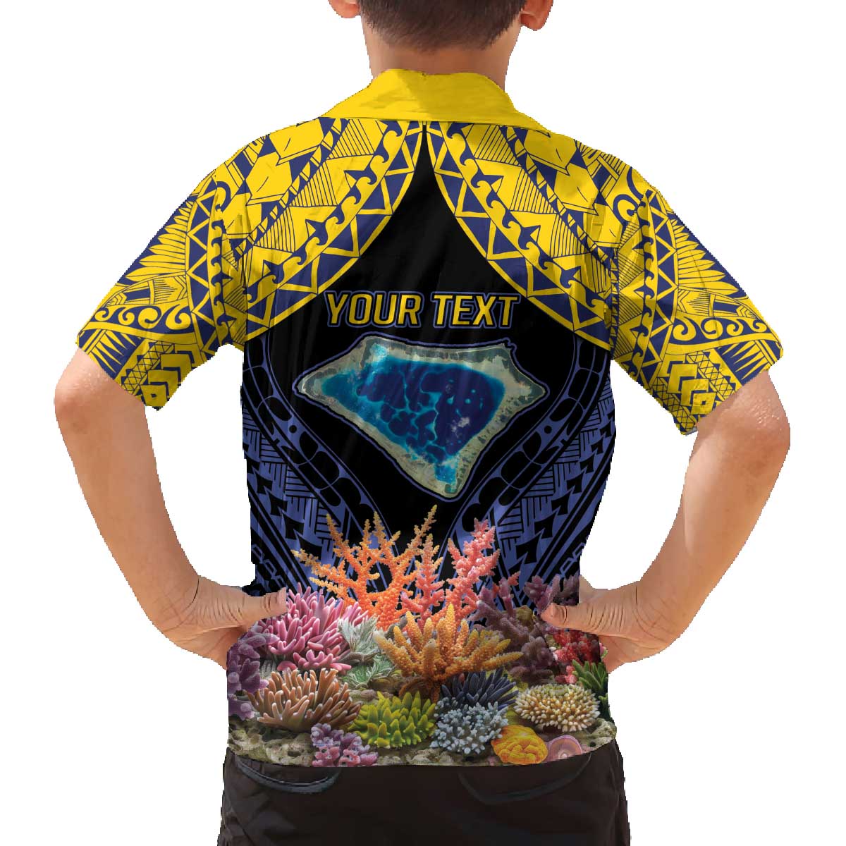 Tokelau Atafu Atoll Personalised Family Matching Off The Shoulder Long Sleeve Dress and Hawaiian Shirt Pacific Coral Reef Vibe LT9 - Polynesian Pride