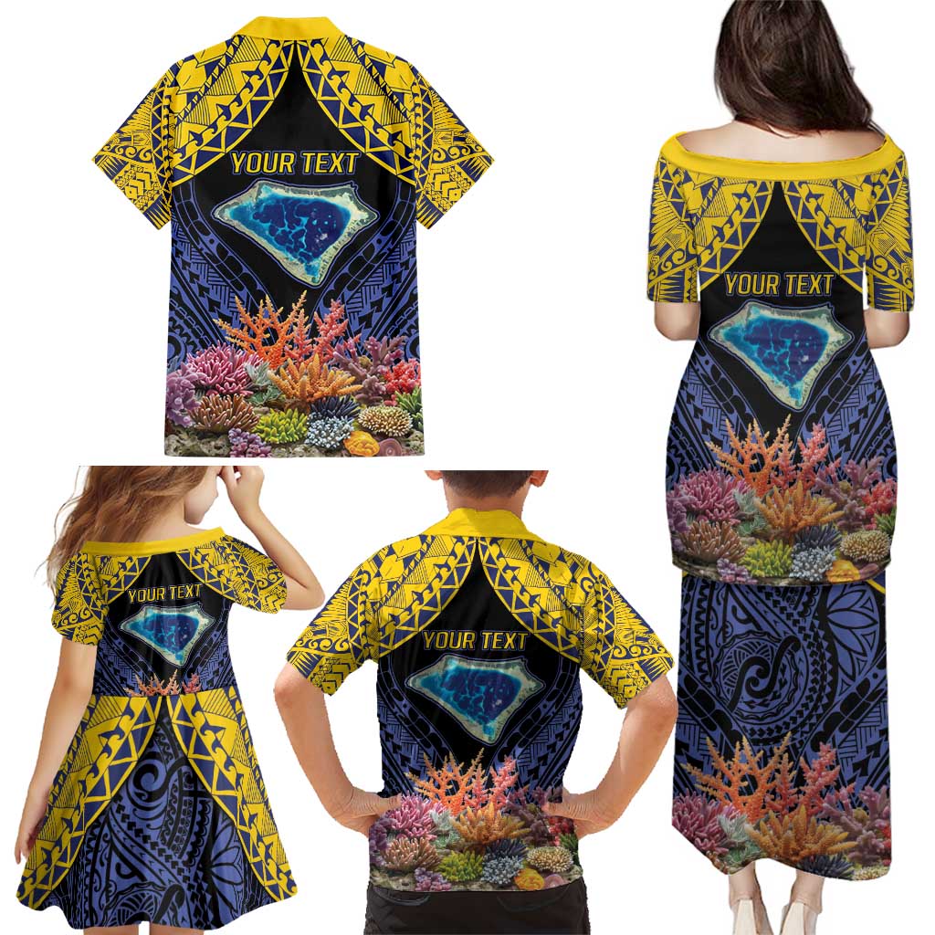 Tokelau Atafu Atoll Personalised Family Matching Puletasi and Hawaiian Shirt Pacific Coral Reef Vibe LT9 - Polynesian Pride