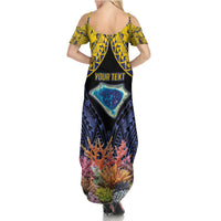 Tokelau Atafu Atoll Personalised Family Matching Summer Maxi Dress and Hawaiian Shirt Pacific Coral Reef Vibe LT9 - Polynesian Pride