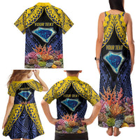 Tokelau Atafu Atoll Personalised Family Matching Tank Maxi Dress and Hawaiian Shirt Pacific Coral Reef Vibe LT9 - Polynesian Pride