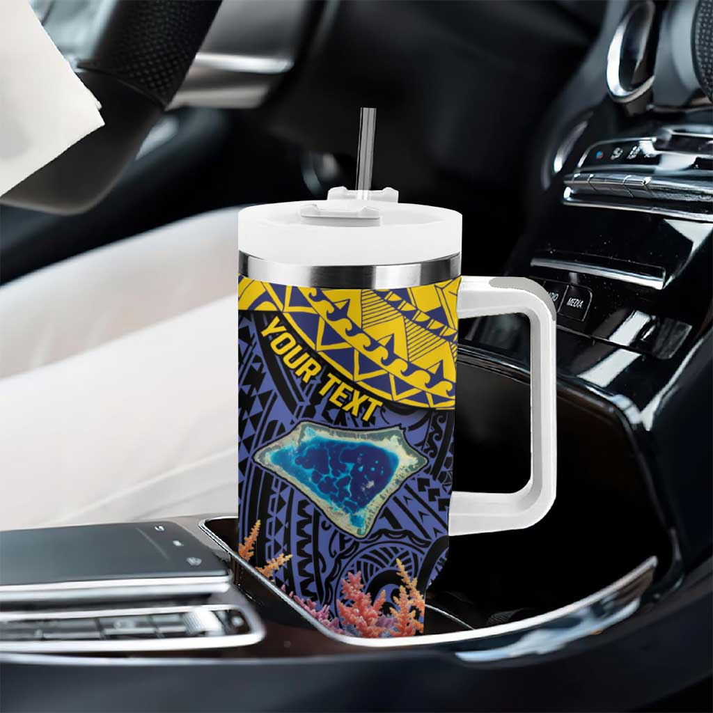 Tokelau Atafu Atoll Personalised Tumbler With Handle Pacific Coral Reef Vibe LT9 - Polynesian Pride