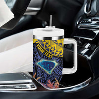 Tokelau Atafu Atoll Personalised Tumbler With Handle Pacific Coral Reef Vibe LT9 - Polynesian Pride