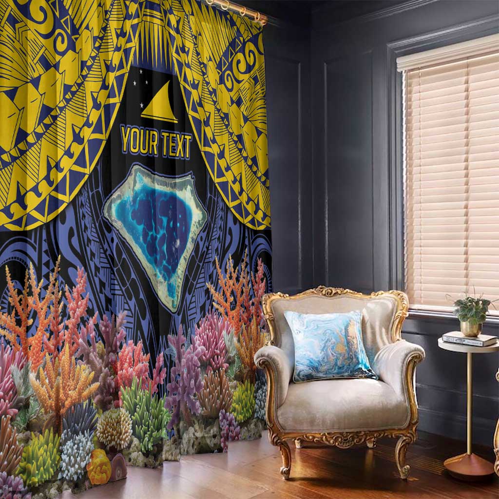 Tokelau Atafu Atoll Personalised Window Curtain Pacific Coral Reef Vibe