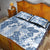 Vintage Hawaii Quilt Bed Set Hibiscus Tapa Tribal With Hawaiian Quilt Pattern Blue LT9 - Polynesian Pride