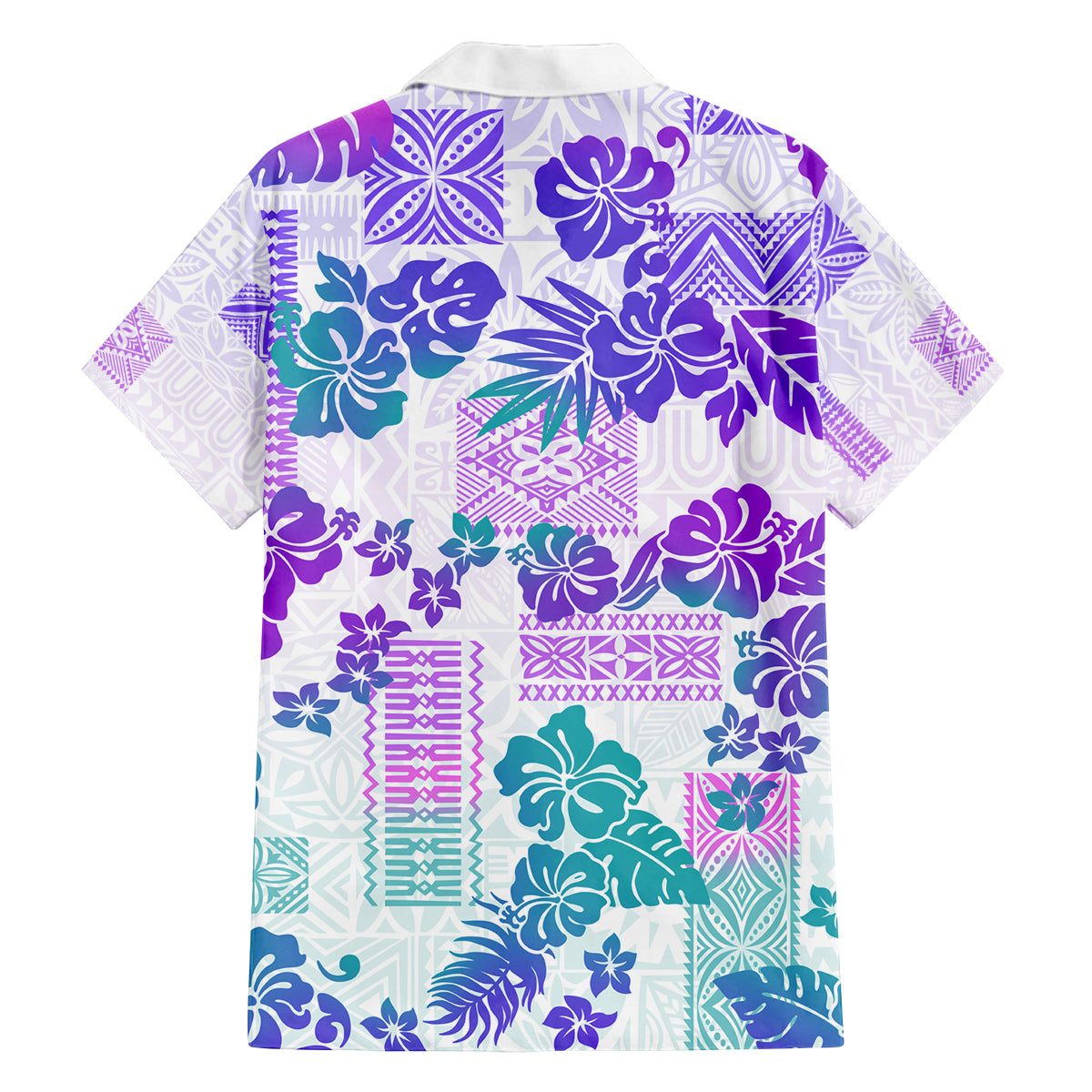Vintage Hawaii Family Matching Off Shoulder Maxi Dress and Hawaiian Shirt Hibiscus Tapa Tribal With Hawaiian Quilt Pattern Purple LT9 - Polynesian Pride