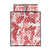 Vintage Hawaii Quilt Bed Set Hibiscus Tapa Tribal With Hawaiian Quilt Pattern Red LT9 Red - Polynesian Pride