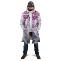 Vintage Hawaii Cloak Hibiscus Tapa Tribal With Hawaiian Quilt Pattern Violet - Polynesian Pride