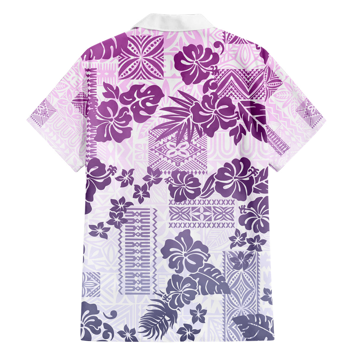 Vintage Hawaii Family Matching Tank Maxi Dress and Hawaiian Shirt Hibiscus Tapa Tribal With Hawaiian Quilt Pattern Violet LT9 - Polynesian Pride