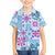 Hawaii Tapa Tribal Family Matching Puletasi Dress and Hawaiian Shirt With Hawaiian Quilt Pattern Blue LT9 Son's Shirt Blue - Polynesian Pride