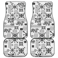 Hawaii Tapa Tribal Car Mats With Hawaiian Quilt Pattern Black LT9 - Polynesian Pride