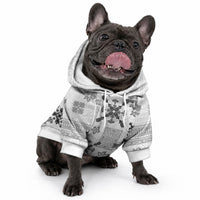 Hawaii Tapa Tribal Pet Hoodie With Hawaiian Quilt Pattern Black LT9 - Polynesian Pride