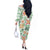 Hawaii Tapa Tribal Off The Shoulder Long Sleeve Dress With Hawaiian Quilt Pattern Green LT9 - Polynesian Pride