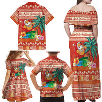 Hawaii Mele Kalikimaka Family Matching Off Shoulder Maxi Dress and Hawaiian Shirt Surfing Santa Funny Christmas LT9 - Polynesian Pride