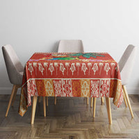 Hawaii Mele Kalikimaka Tablecloth Surfing Santa Funny Christmas