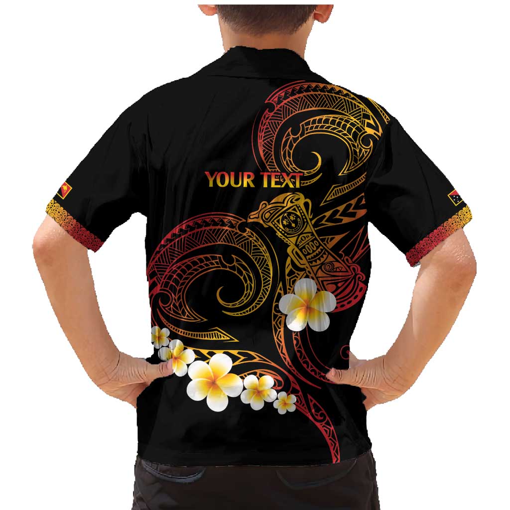 Personalised Papua New Guinea Sepik Family Matching Mermaid Dress and Hawaiian Shirt Plumeria Floral Tribal Pattern LT9 - Polynesian Pride