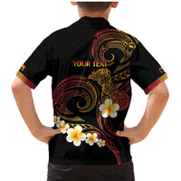 Personalised Papua New Guinea Sepik Family Matching Mermaid Dress and Hawaiian Shirt Plumeria Floral Tribal Pattern LT9 - Polynesian Pride