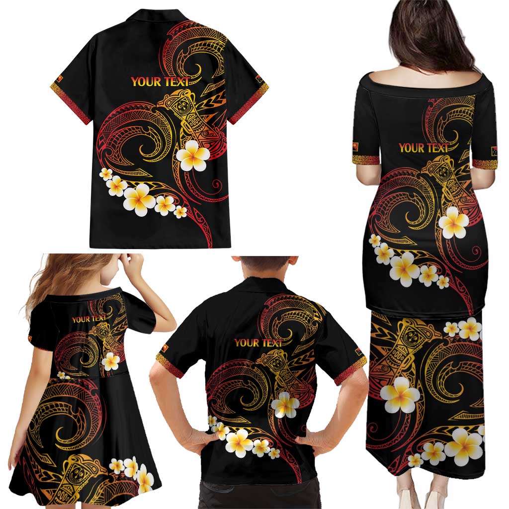 Personalised Papua New Guinea Sepik Family Matching Puletasi and Hawaiian Shirt Plumeria Floral Tribal Pattern LT9 - Polynesian Pride