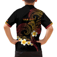 Personalised Papua New Guinea Sepik Family Matching Tank Maxi Dress and Hawaiian Shirt Plumeria Floral Tribal Pattern LT9 - Polynesian Pride