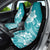 Polynesian Plumeria Flowers Tribal Car Seat Cover Pacific Tattoo Teal Style - Polynesian Pride