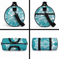 Polynesian Plumeria Flowers Tribal Duffle Bag Pacific Tattoo Teal Style LT9 - Polynesian Pride