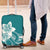 Polynesian Plumeria Flowers Tribal Luggage Cover Pacific Tattoo Teal Style - Polynesian Pride