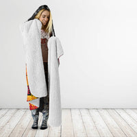 PNG Hamamas Krismas Hooded Blanket Papua New Guinea Bird Of Paradise Merry Christmas Black Style LT9 - Polynesian Pride