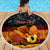 Personalised PNG Hamamas Krismas Beach Blanket Papua New Guinea Bird Of Paradise Merry Christmas Black Style LT9 - Polynesian Pride