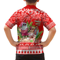 Personalised Hawaii Mele Kalikimaka Family Matching Tank Maxi Dress and Hawaiian Shirt Santa Beach Merry Christmas LT9 - Polynesian Pride