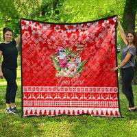 Personalised Hawaii Mele Kalikimaka Quilt Santa Beach Merry Christmas LT9 - Polynesian Pride