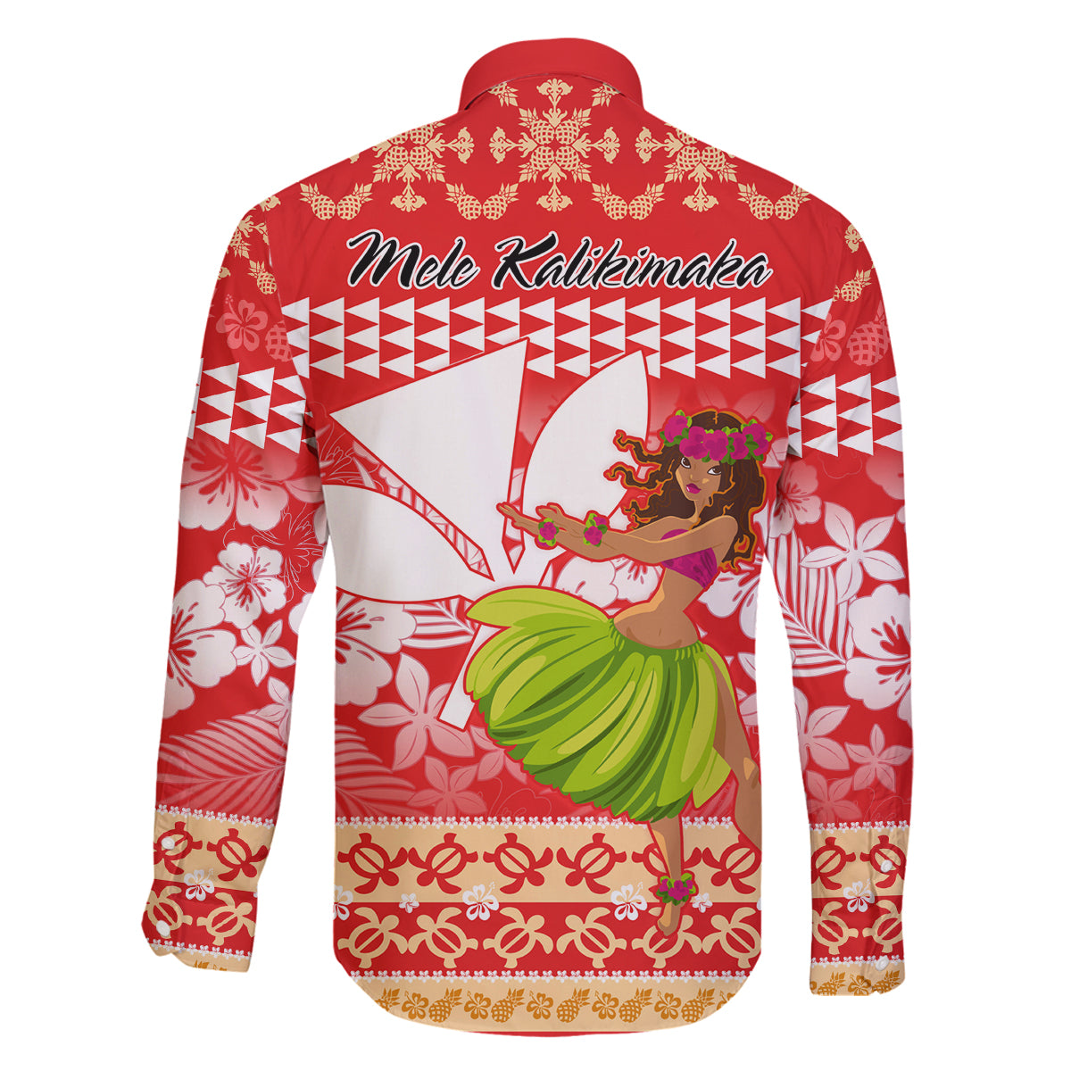 Hawaii Mele Kalikimaka Family Matching Tank Maxi Dress and Hawaiian Shirt Santa Claus and Hula Dancing Merry Christmas LT9 - Polynesian Pride