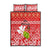 Hawaii Mele Kalikimaka Quilt Bed Set Santa Claus and Hula Dancing Merry Christmas LT9 Red - Polynesian Pride