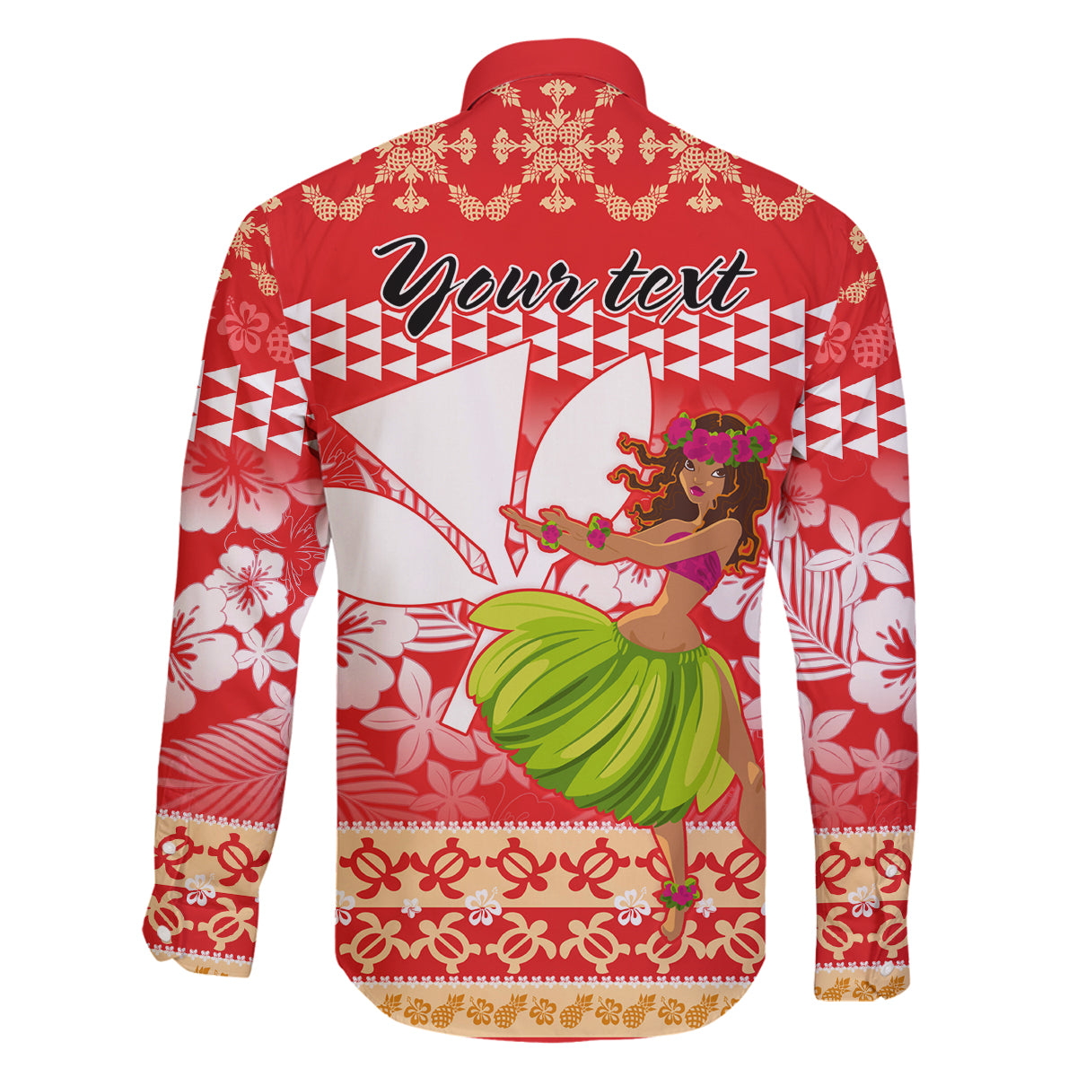 Personalised Hawaii Mele Kalikimaka Family Matching Tank Maxi Dress and Hawaiian Shirt Santa Claus and Hula Dancing Merry Christmas LT9 - Polynesian Pride