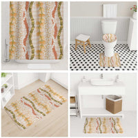 Hawaiian Ohia Lehua Lei Bathroom Set Plaid Palaka Ahiehie Pattern - Polynesian Pride