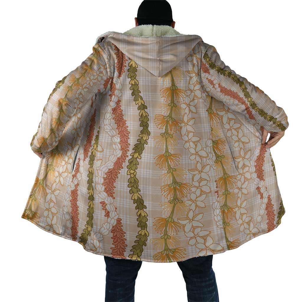 Hawaiian Ohia Lehua Lei Cloak Plaid Palaka Ahiehie Pattern - Polynesian Pride