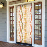 Hawaiian Ohia Lehua Lei Door Cover Plaid Palaka Ahiehie Pattern LT9 - Polynesian Pride