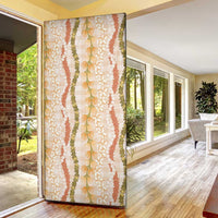 Hawaiian Ohia Lehua Lei Door Cover Plaid Palaka Ahiehie Pattern LT9 - Polynesian Pride